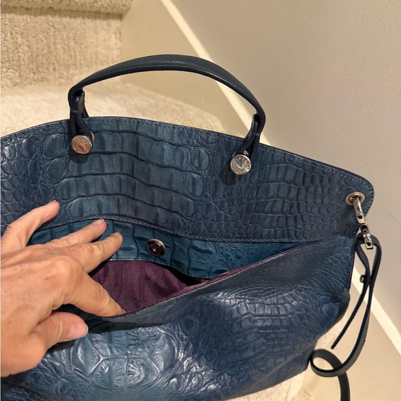 Leather crocodile embossed leather FURLA bag - Picture 14 of 14